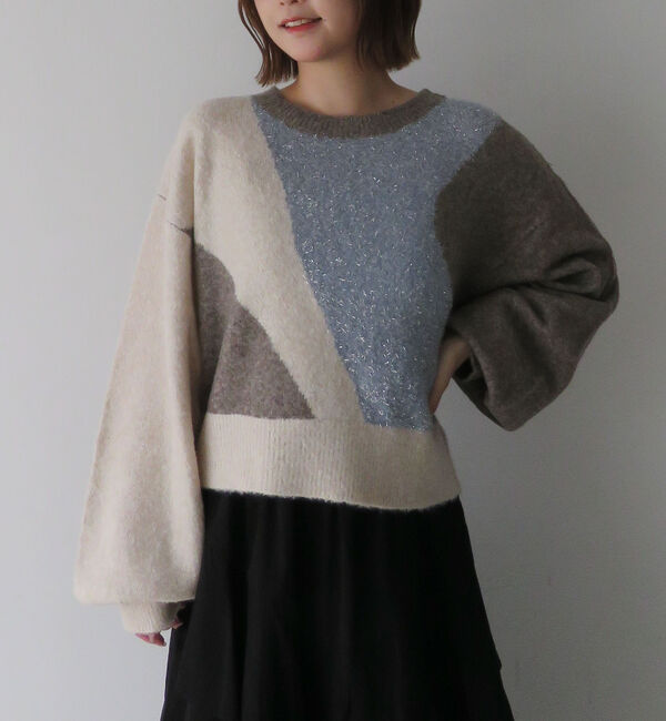 archives「インターシャカラーブロックニットプルオーバー」|ニット・セーター|