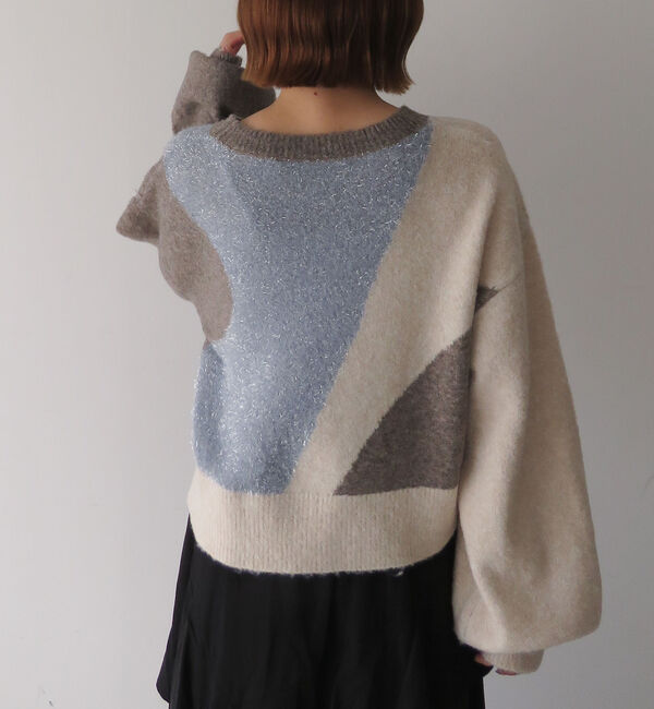 archives「インターシャカラーブロックニットプルオーバー」|ニット・セーター|