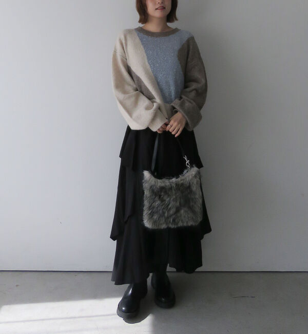 archives「インターシャカラーブロックニットプルオーバー」|ニット・セーター|