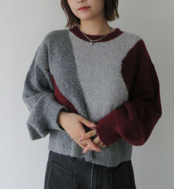 archives「インターシャカラーブロックニットプルオーバー」|ニット・セーター|