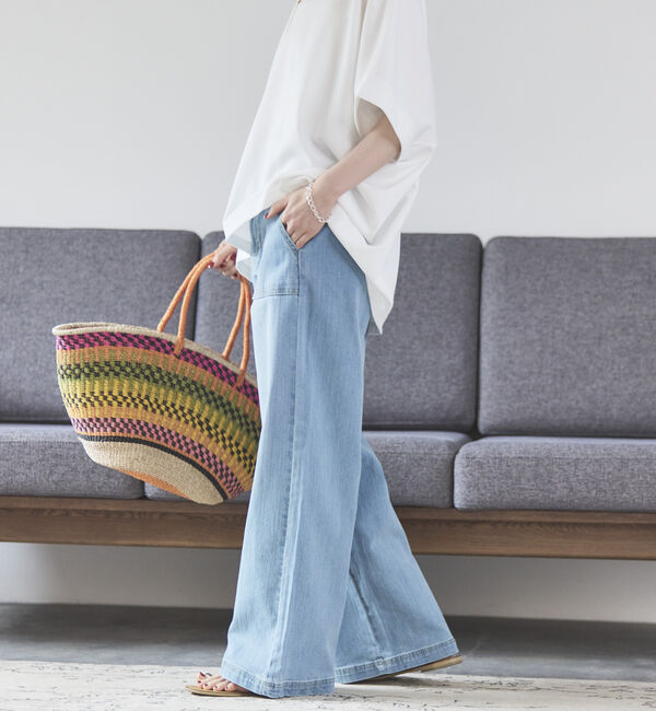 Doux archives「ワイドベイカーデニムパンツ」|デニム|