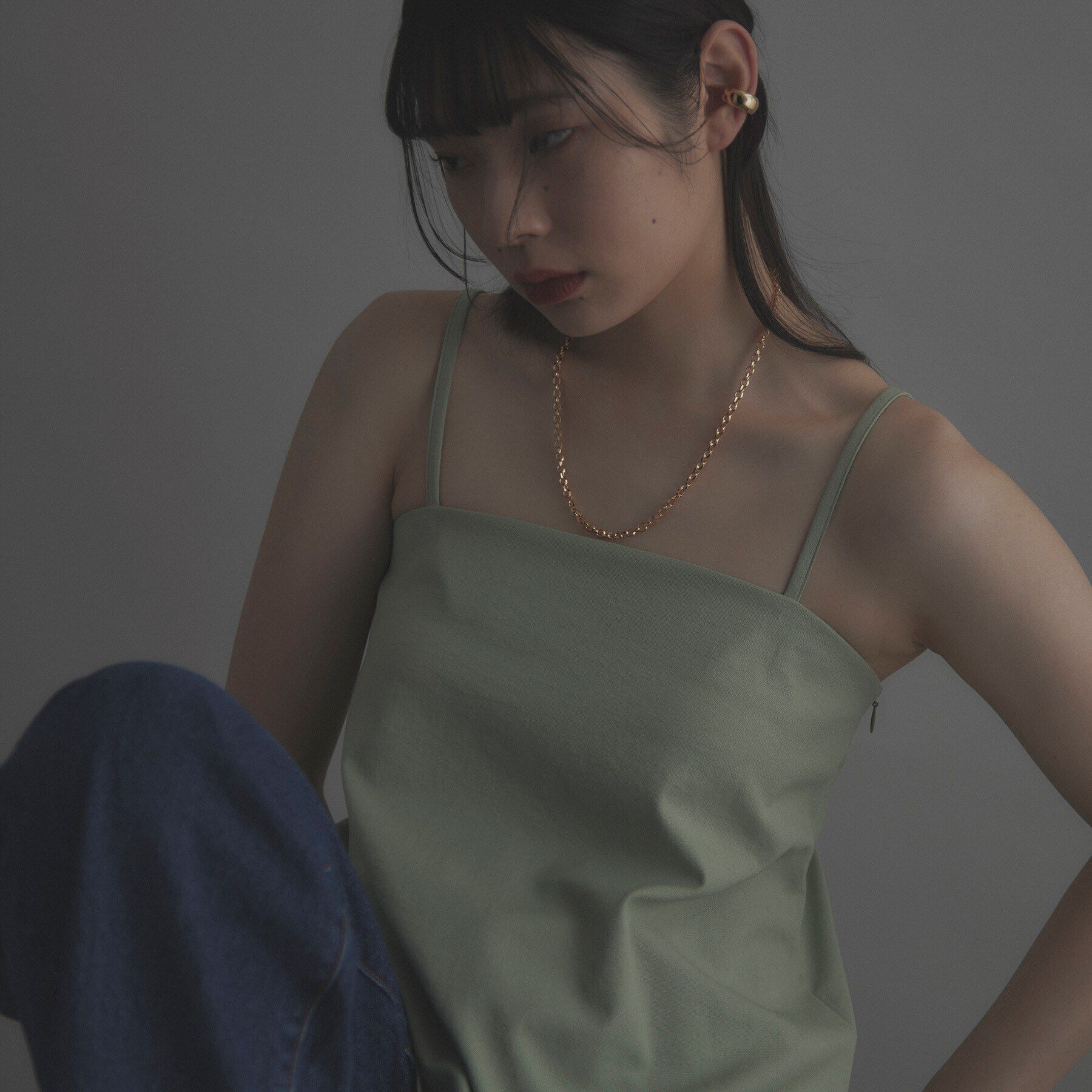 COCOSHNIK ONKITSCH「シルバー ホロウイヤーカフ ワイドフープ GP」|イヤリング|