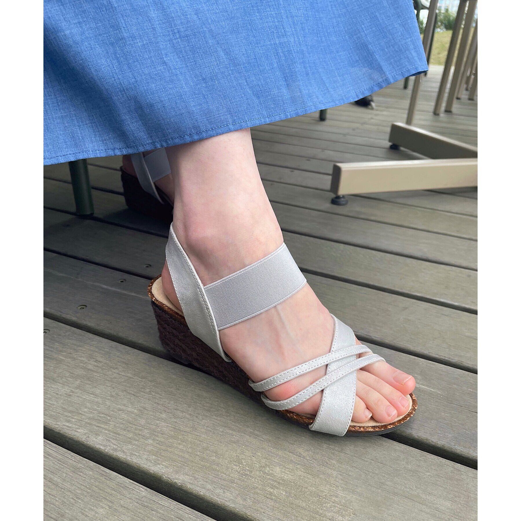 SHOO･LA･RUE「◆【累計31万足/シューダル】片手ではける ラウンドクロスサンダル」|サンダル|