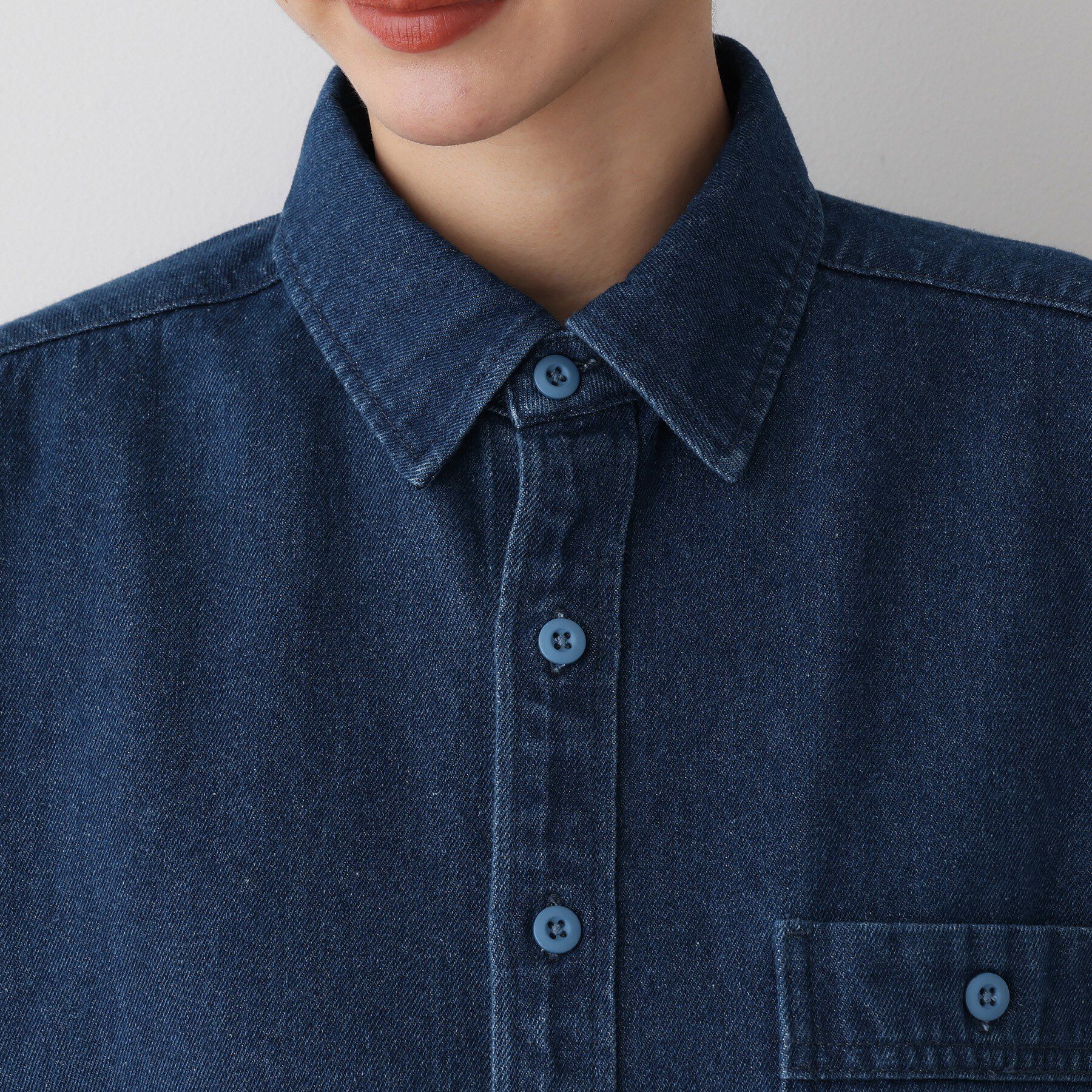 Dessin「【ユニセックス/洗える】10OZコットンデニムシャツ」|シャツ・ブラウス|