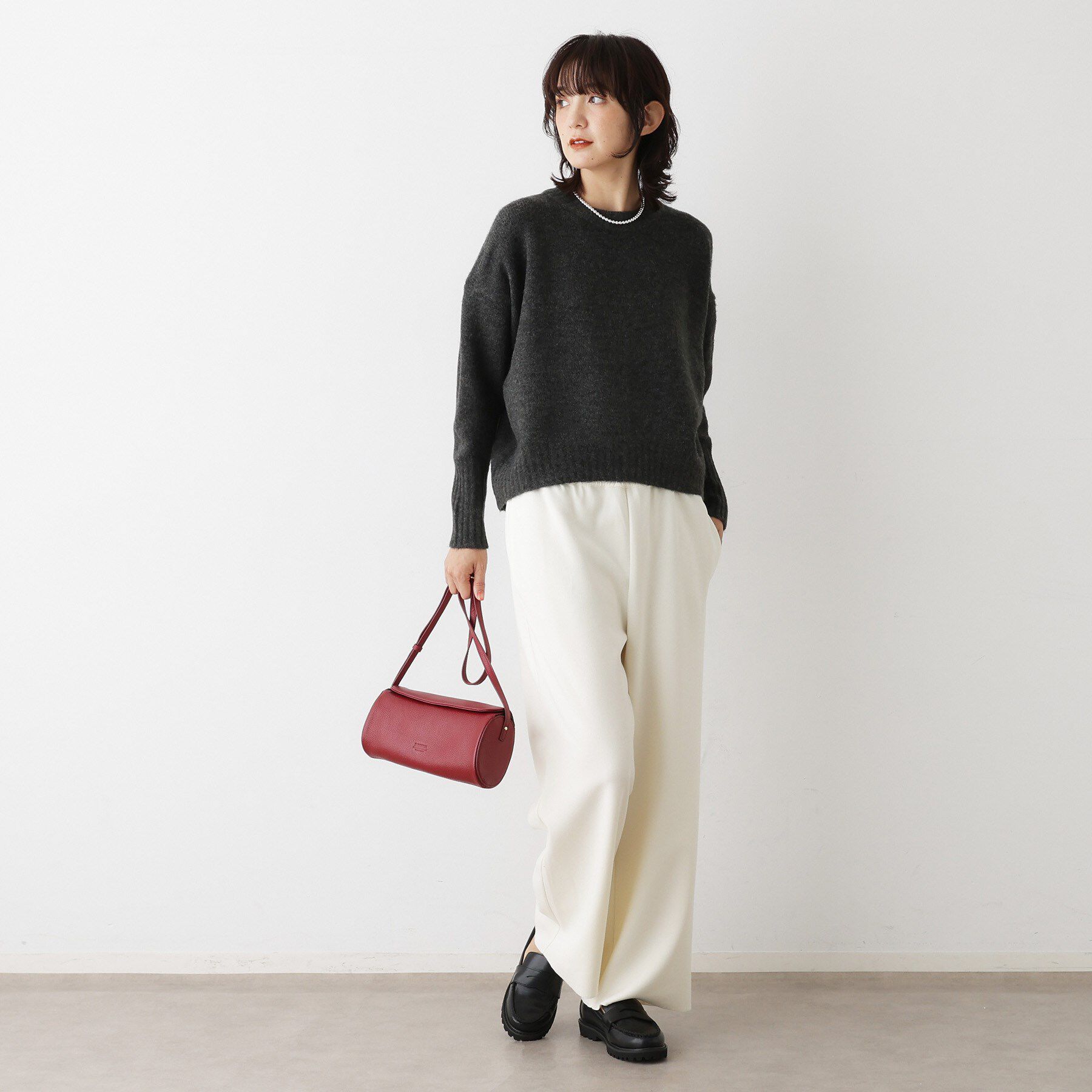 Dessin「【洗える】クルーネックワイドニット」|ニット・セーター|