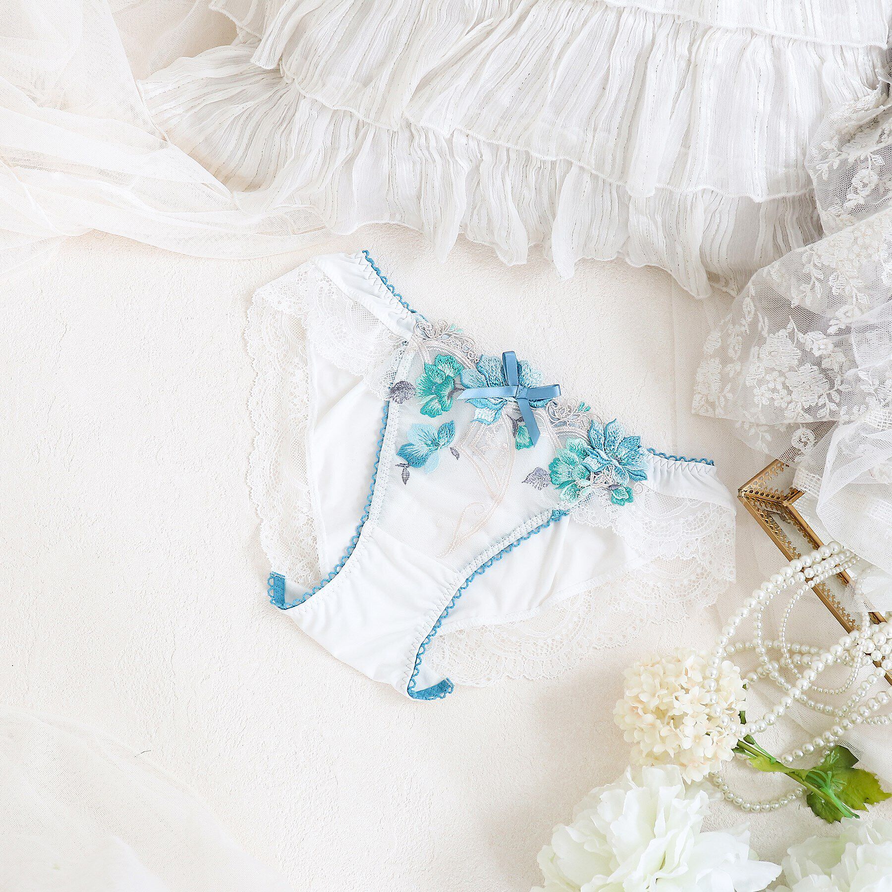 Risa Magli「セレスト ノーマルショーツ」|インナー|ブルー(092)