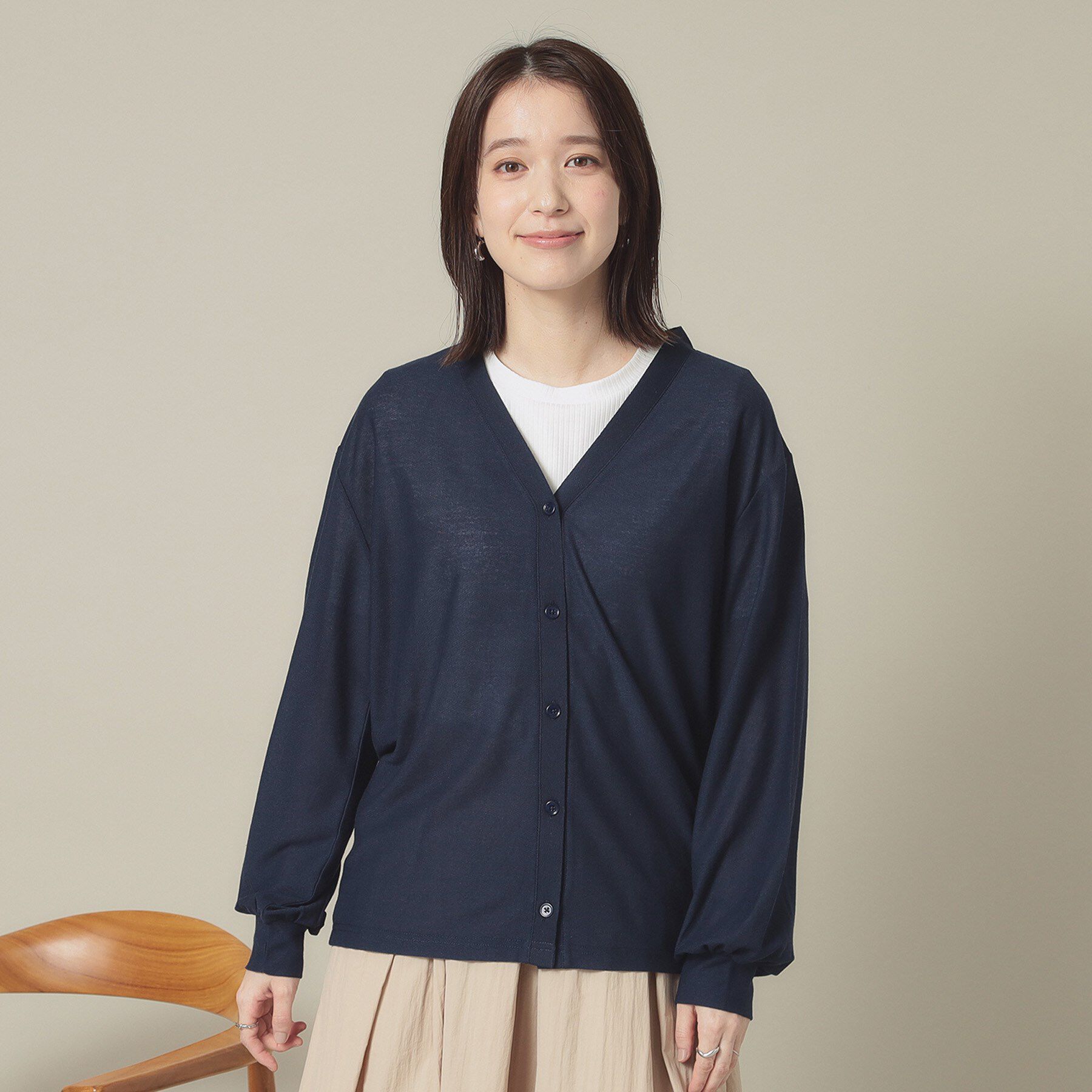 ITS&rsquo;DEMO「【UVカット／手洗い可】Vネックカーディガン」|カーディガン|