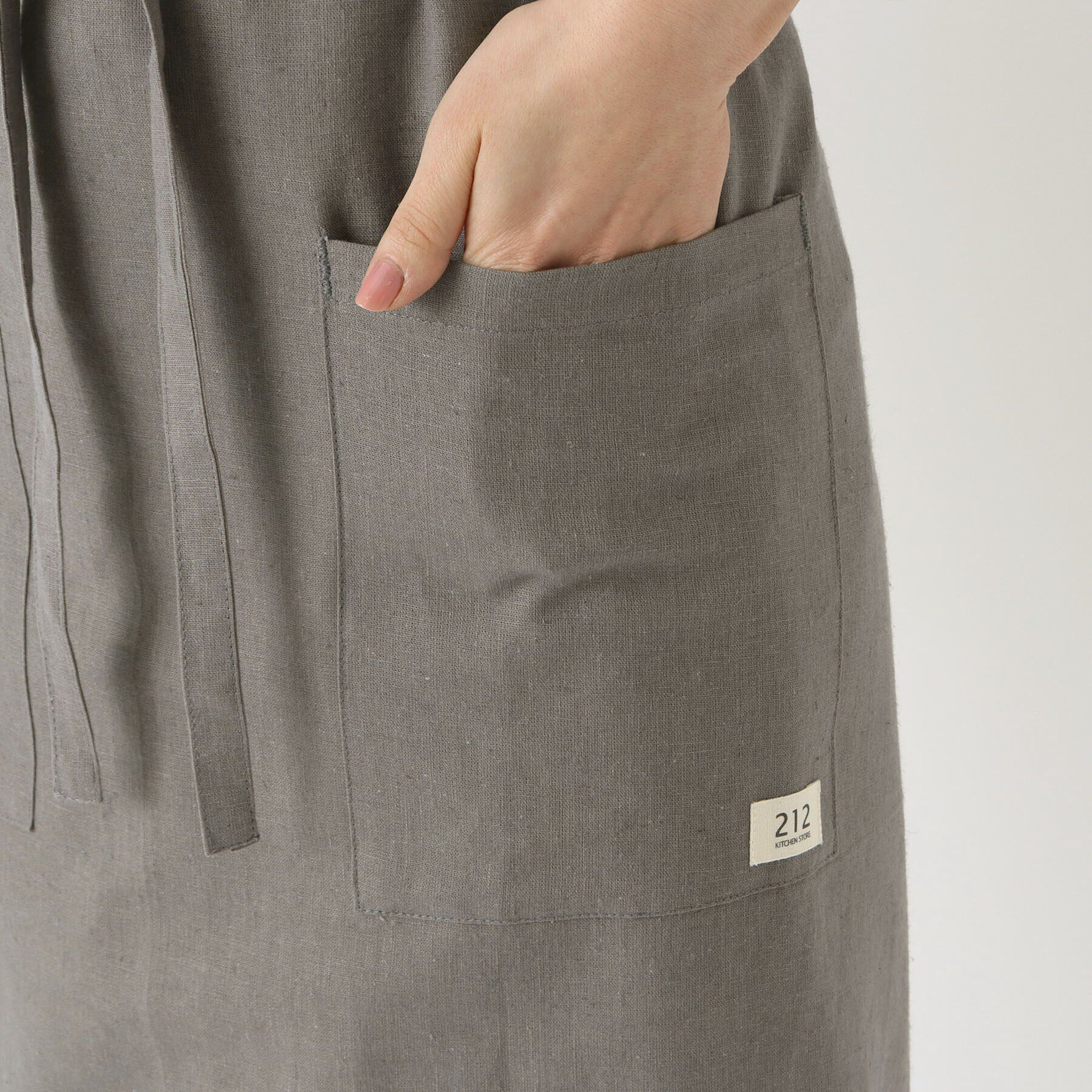 212 KITCHEN STORE「リネンコットン フルエプロン GY ＜212Kオリジナル＞」|食器・キッチングッズ|