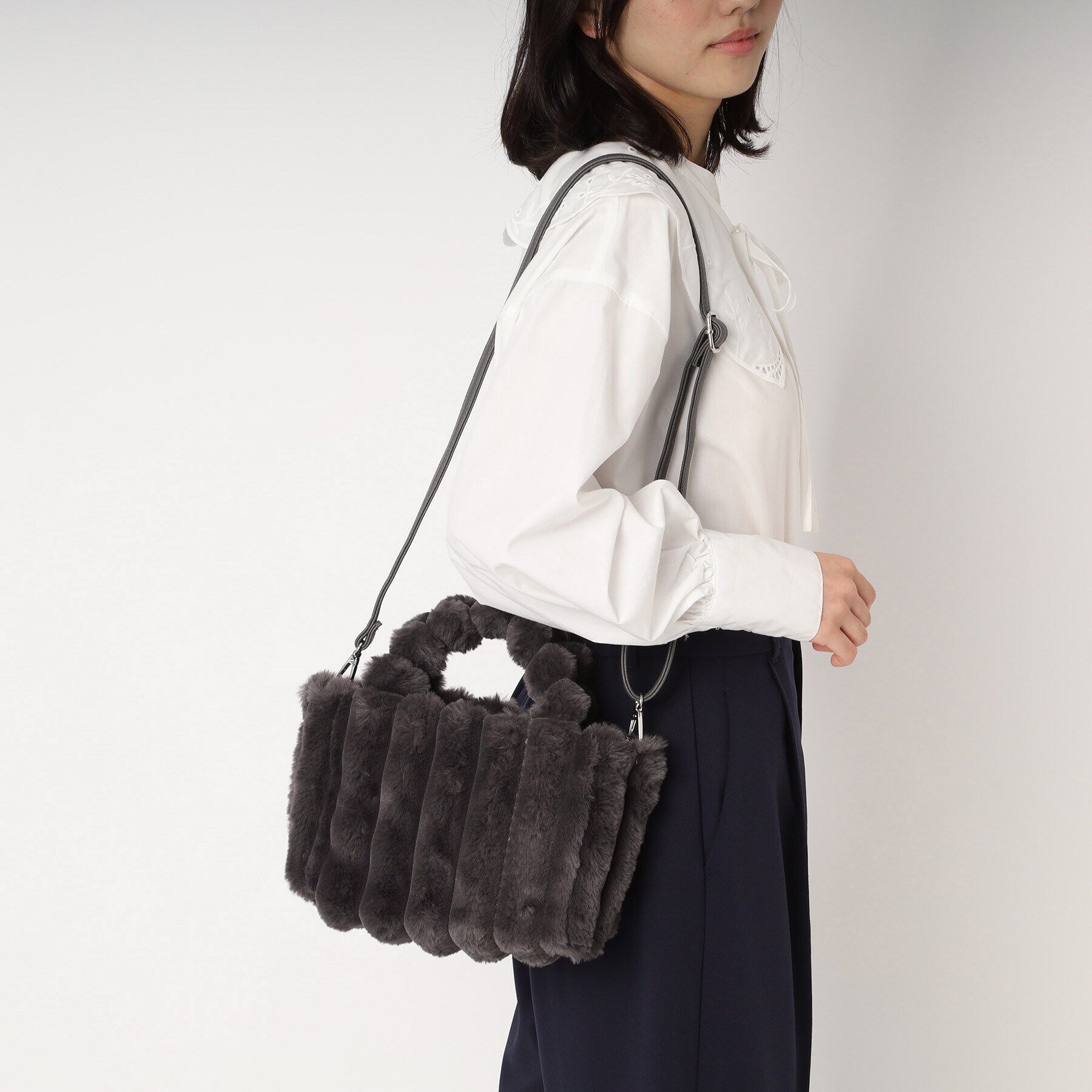 Ober Tashe「2WAY トート ショルダーバッグ ファー」|トートバッグ|