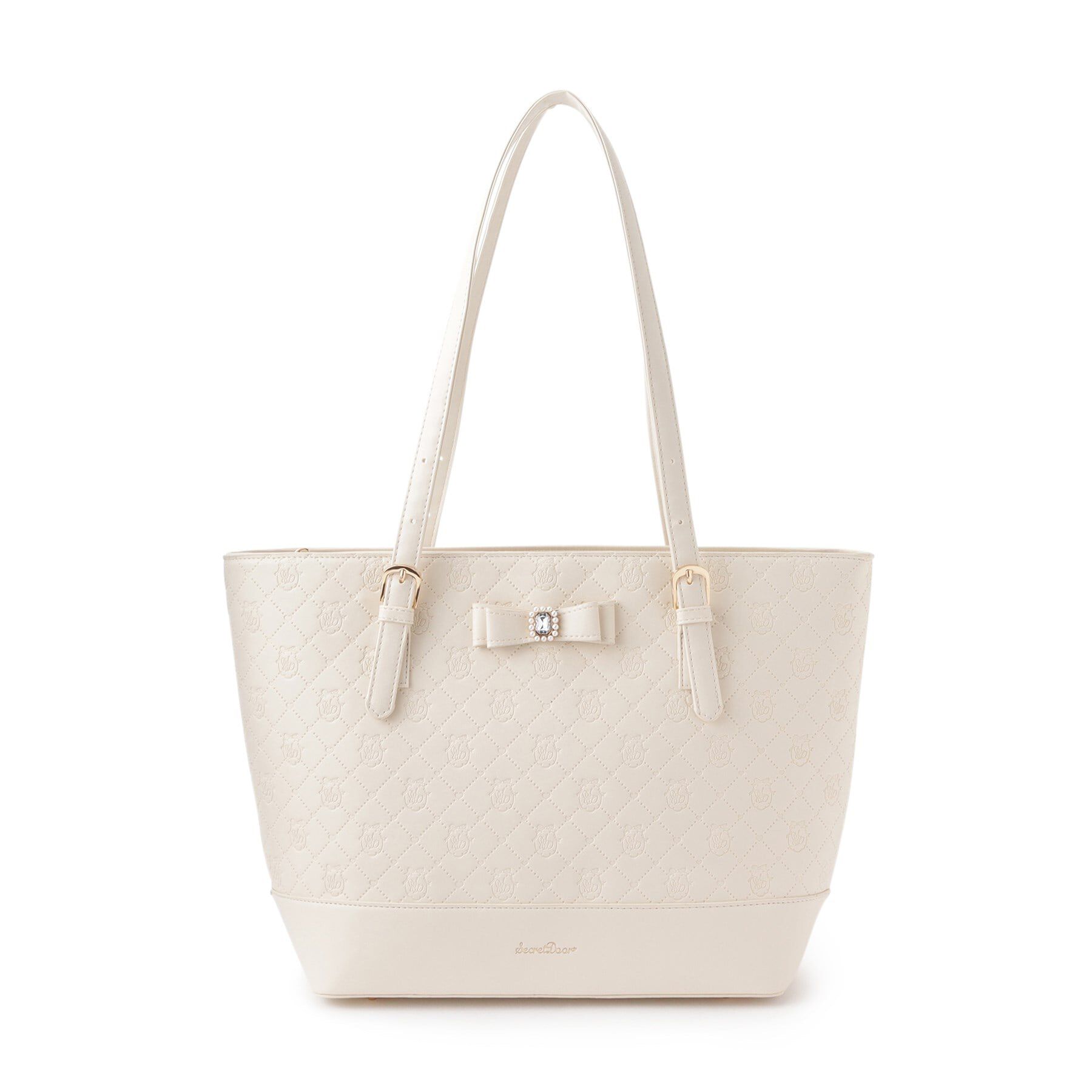 Ober Tashe「＼持ち手の長さが変えられる／ビジューリボントートバッグ ポタージュ　地雷　量産」|トートバッグ|ｱｲﾎﾞﾘｰ(004)