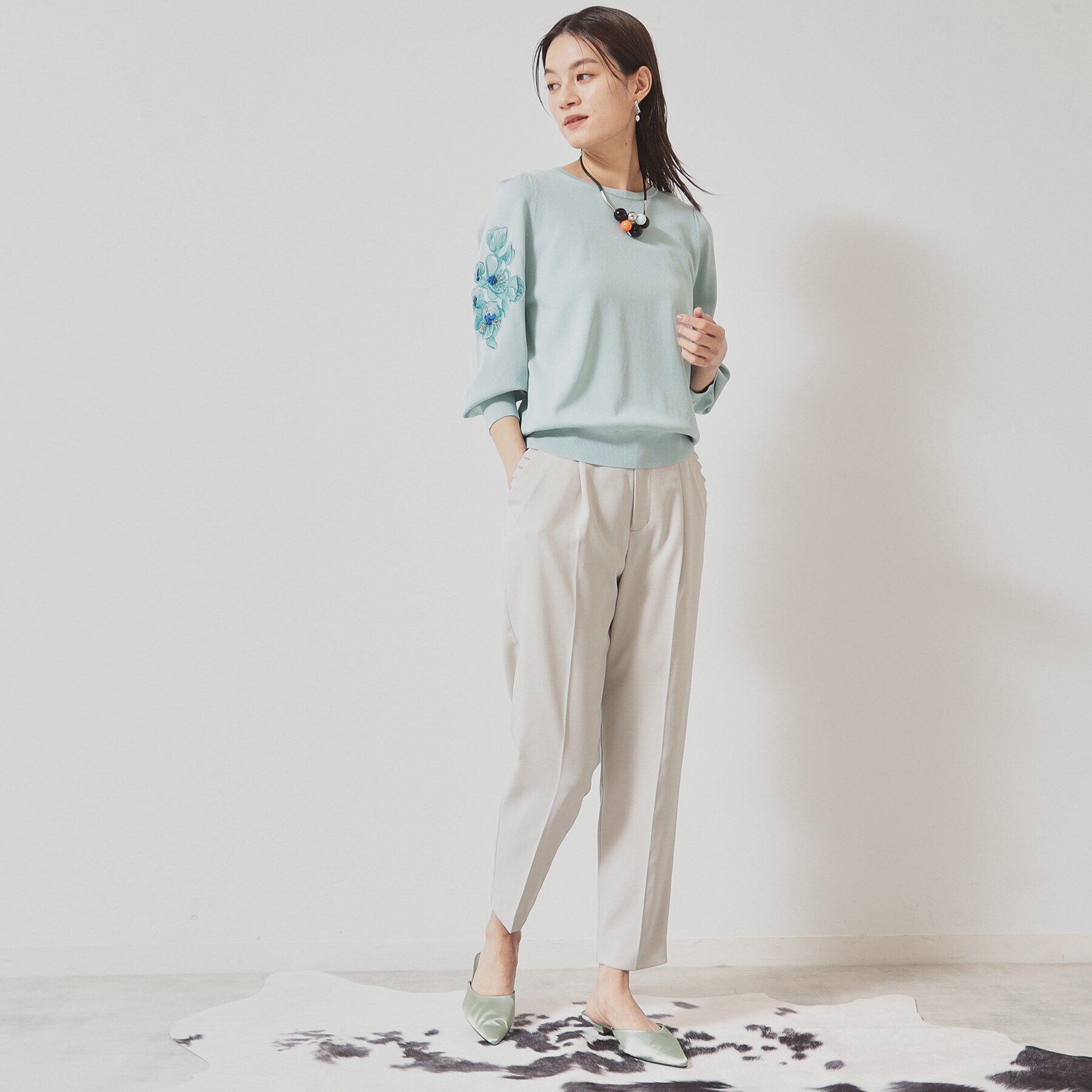 SunaUna「【ポケットフリル／大人フェミニン】テーパードパンツ」|その他|