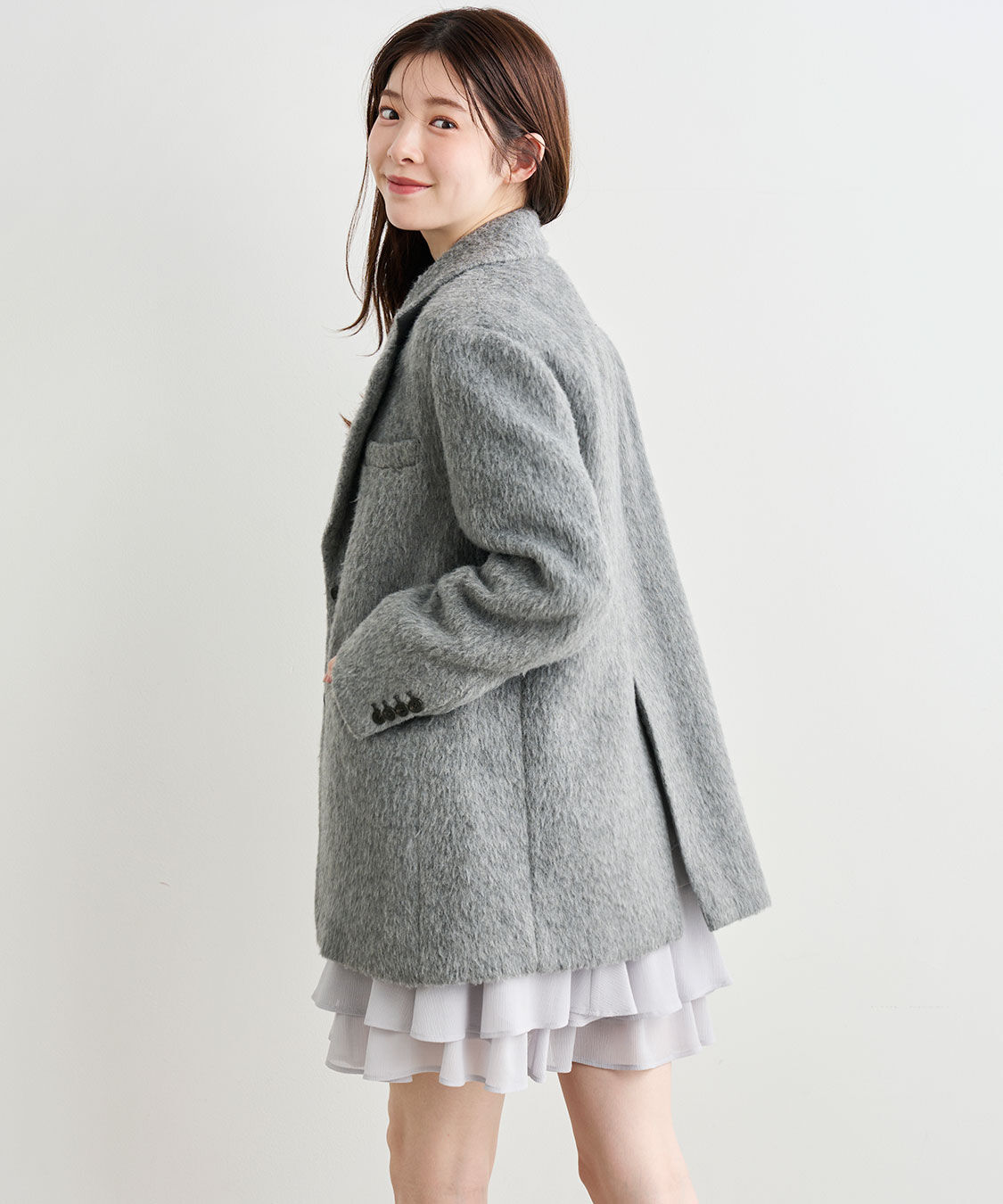 COCODEAL ココディール ウールシャギージャケットサイズ1 ウールシャギージャコット（COCO DEAL）｜ルミネのファッション通販