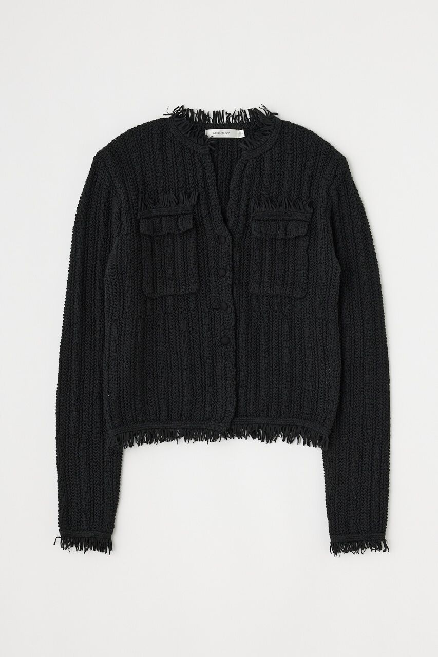 MOUSSY「FRINGE KNIT カーディガン」|カーディガン|