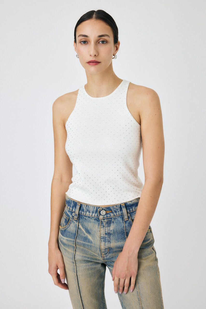 MOUSSY「RHINESTONE タンク」|タンクトップ|