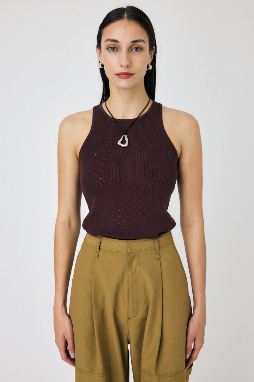 MOUSSY「RHINESTONE タンク」|タンクトップ|