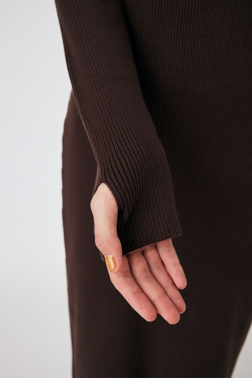 MOUSSY「RIB KNIT ロングドレス」|ワンピース|