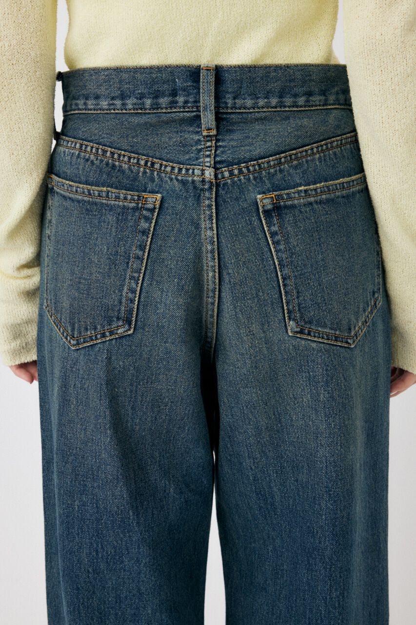 MOUSSY「FLORAL STUDDED バギー」|デニム|