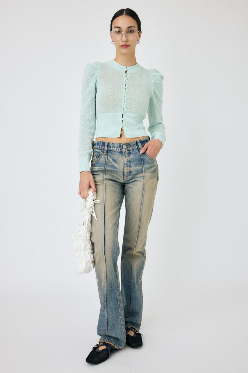 MOUSSY「MIDRISE スリムフレアデニム」|デニム|