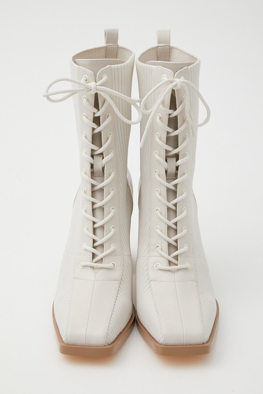 rienda「レースUP Knitショートブーツ」|その他|