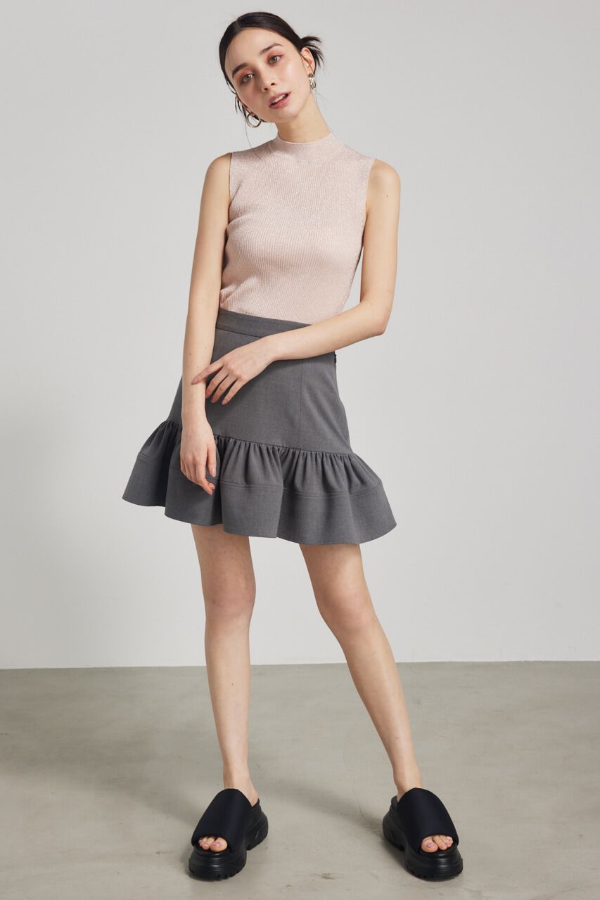 rienda「スリーブレスラメウォッシャブルKnit TOP」|ニット・セーター|