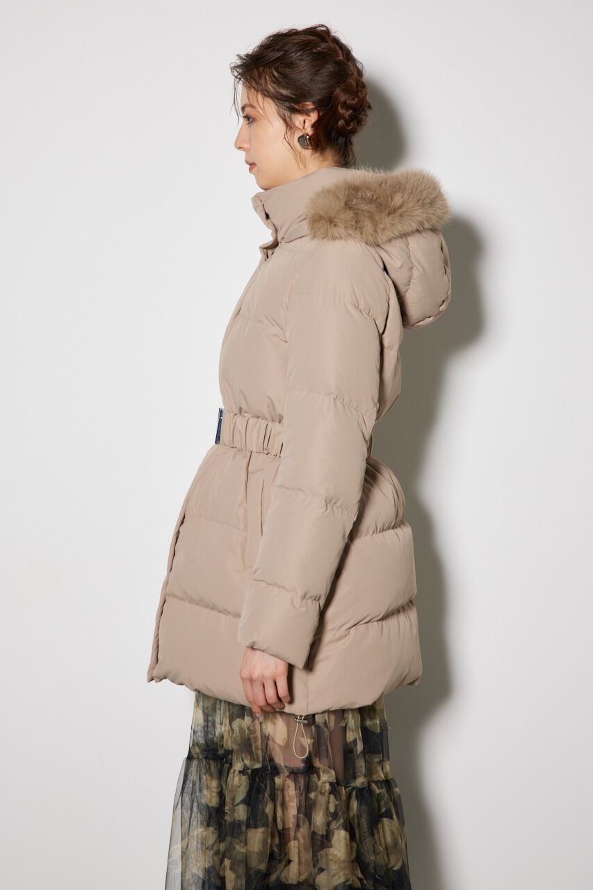 rienda「シャーリングゴムベルト付きシェイプダウンコート」|その他|