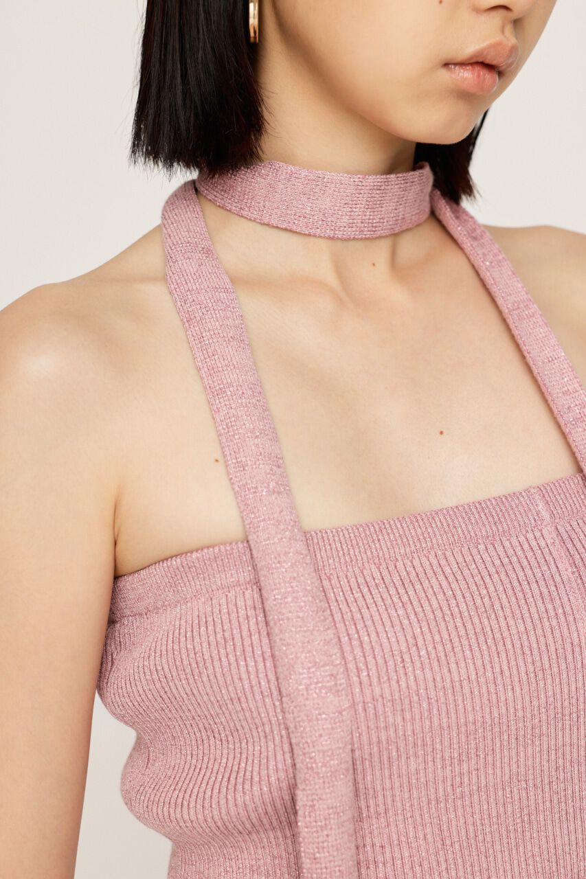 SLY「TIE SET BARE KNIT トップス」|チューブトップ|