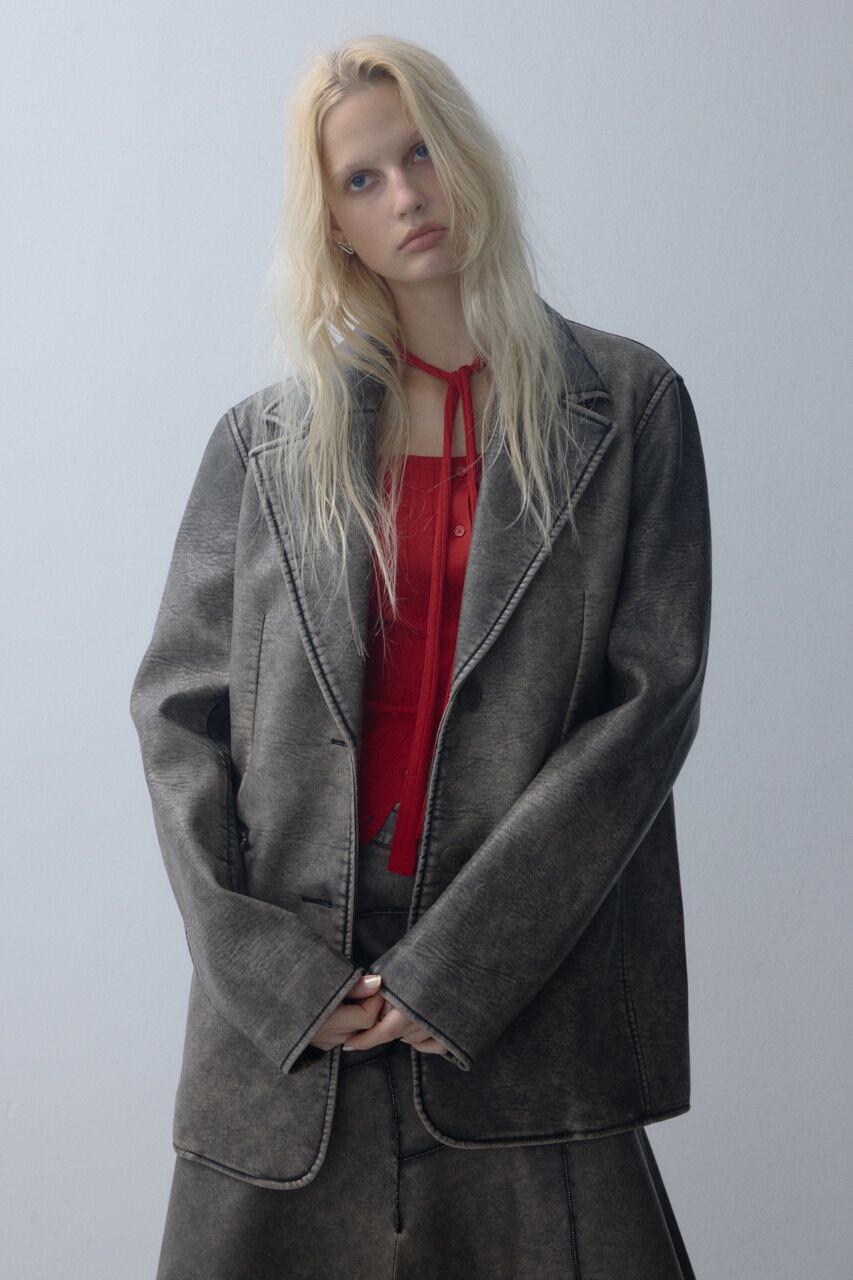 SLY「VINTAGE F／LEATHER TAILORED ジャケット」|その他|