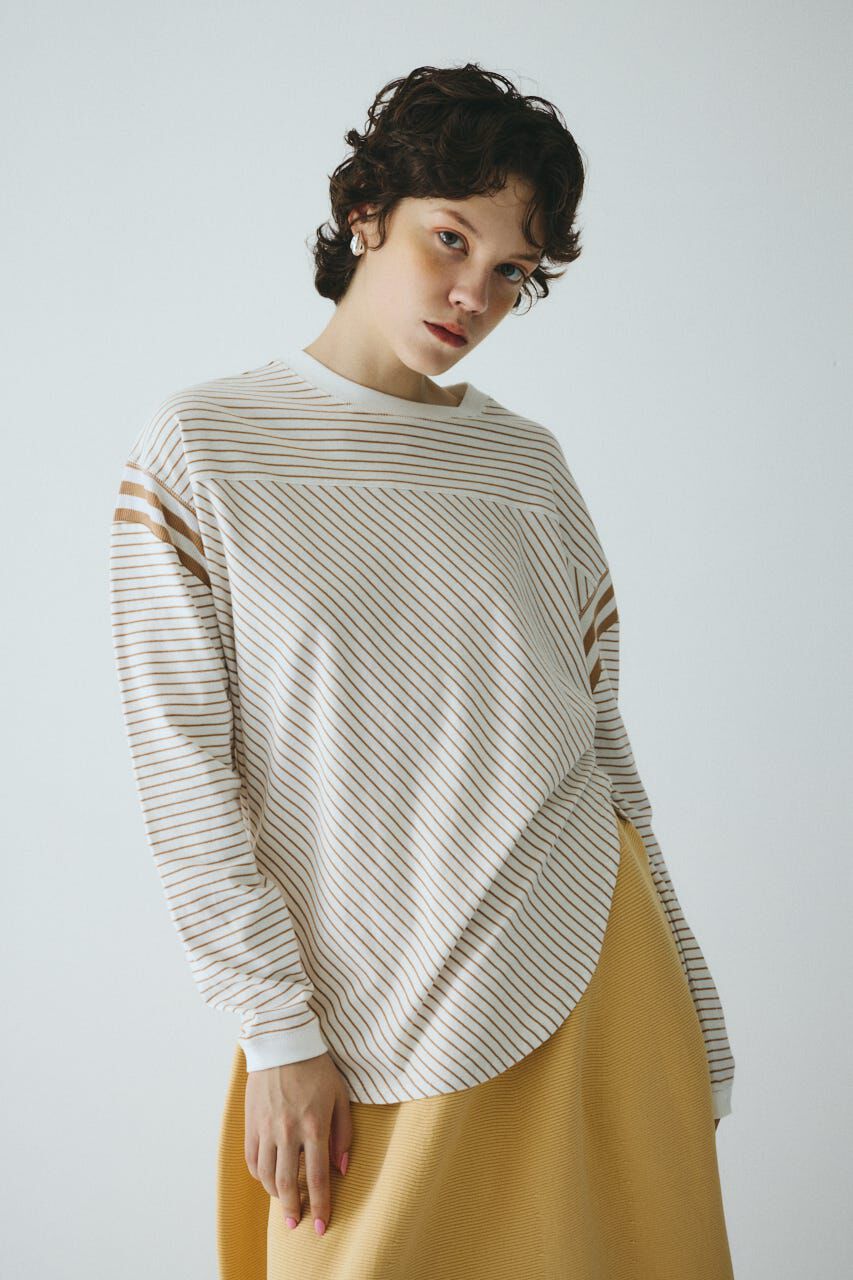 HeRIN.CYE「Design border tops」|Tシャツ・カットソー|BEG