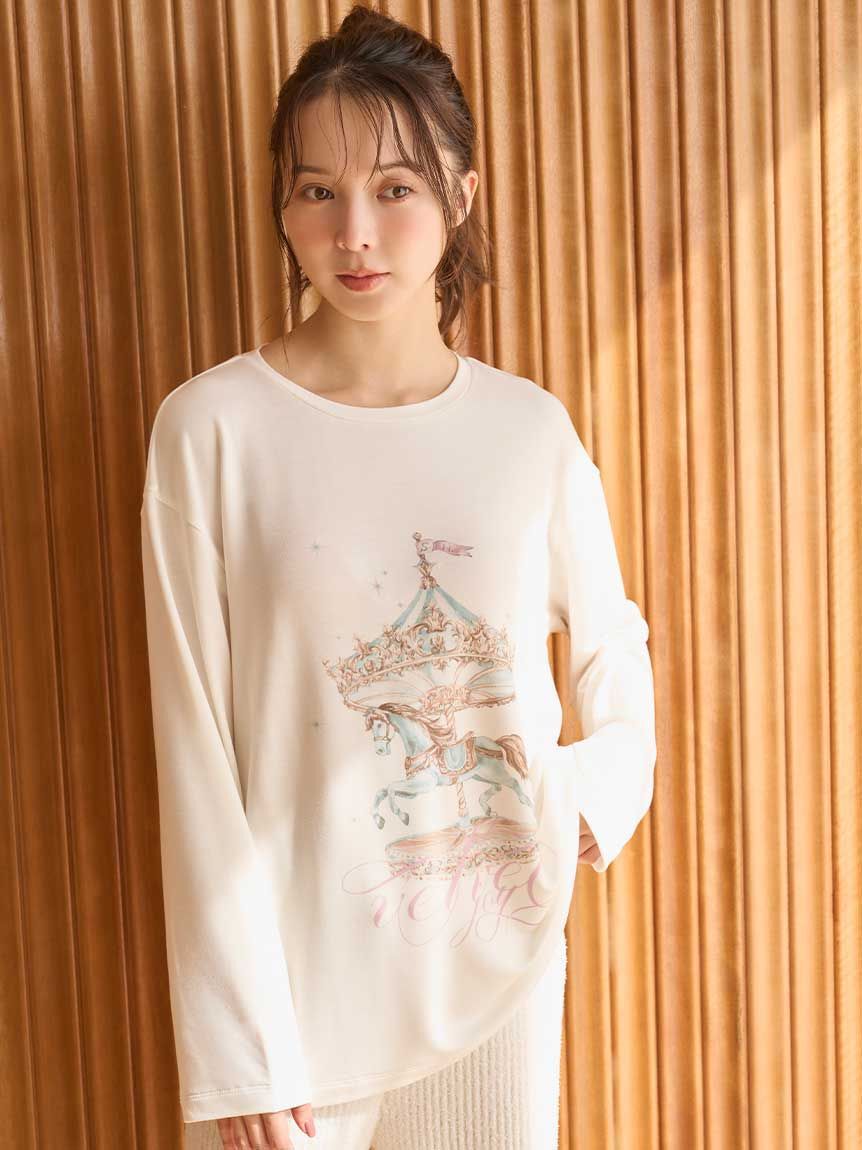 SNIDEL HOME「カルーセルインレーカットソー」|ルームウェア|