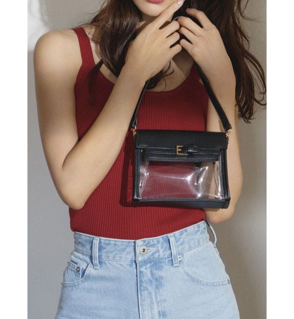 RESEXXY「クリアミニバッグ」|ハンドバッグ|ブラック