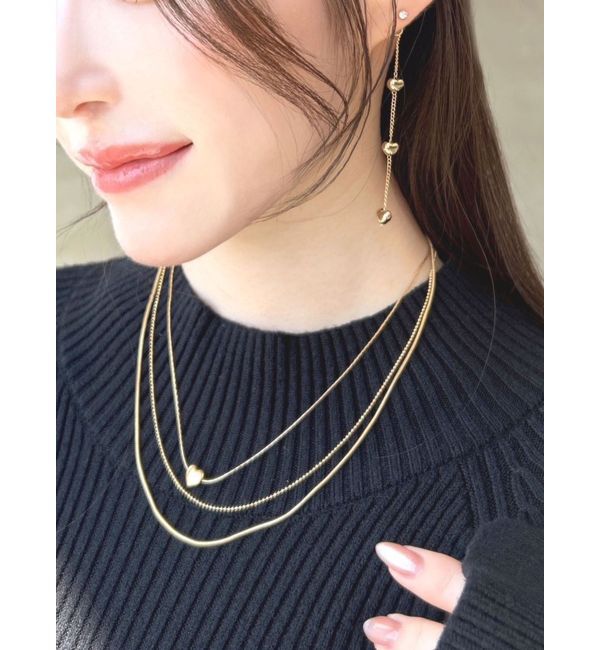 RESEXXY「タイニーハートモチーフネックレス」|ネックレス|ゴールド