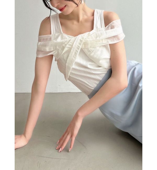 RESEXXY「カットレイヤードトップス」|Tシャツ・カットソー|ホワイト