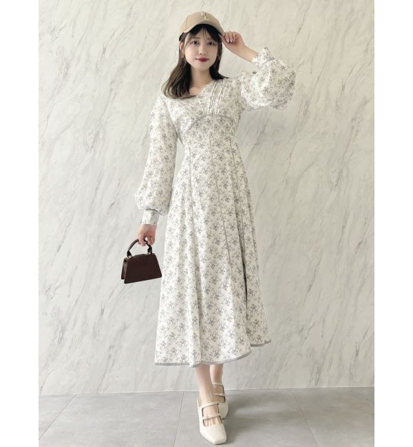 dazzlin「ピンタックフラワーワンピース」|ワンピース|