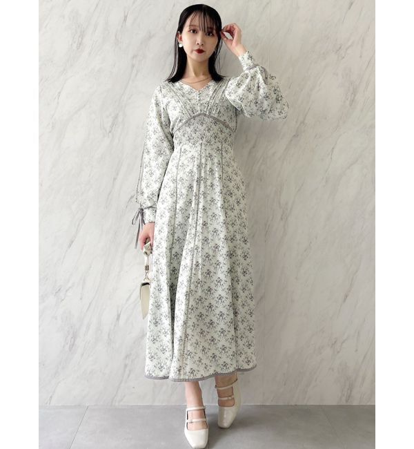 dazzlin「ピンタックフラワーワンピース」|ワンピース|