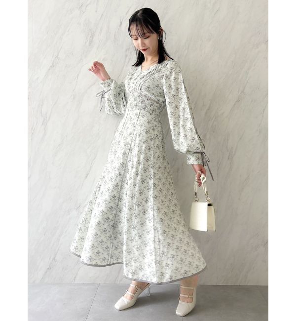 dazzlin「ピンタックフラワーワンピース」|ワンピース|