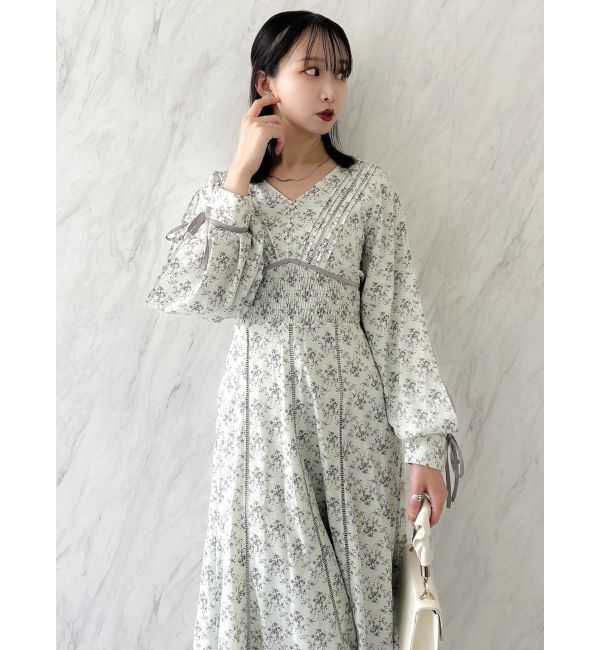 dazzlin「ピンタックフラワーワンピース」|ワンピース|