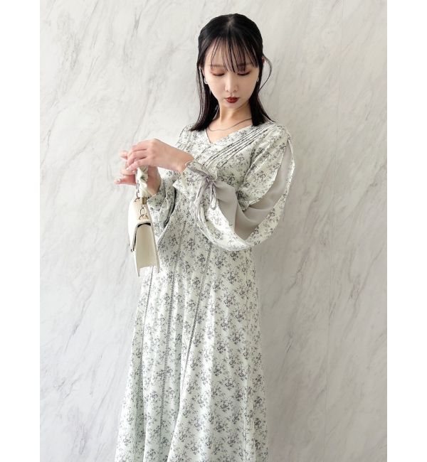 dazzlin「ピンタックフラワーワンピース」|ワンピース|