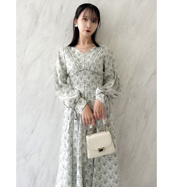 dazzlin「ピンタックフラワーワンピース」|ワンピース|