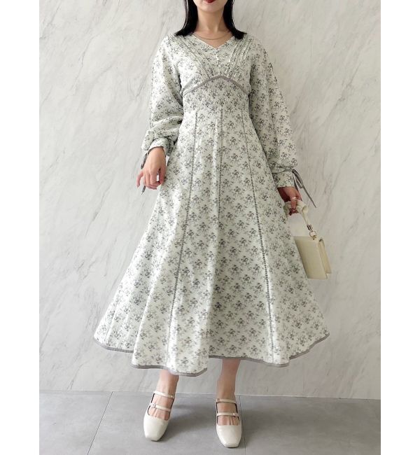 dazzlin「ピンタックフラワーワンピース」|ワンピース|