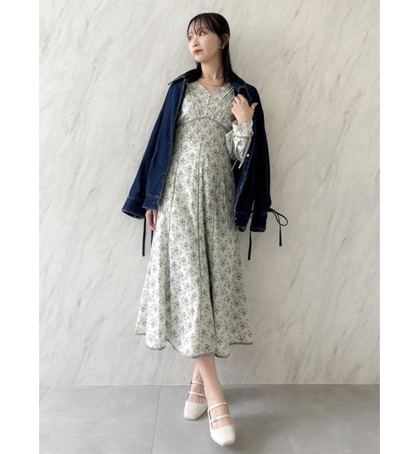 dazzlin「ピンタックフラワーワンピース」|ワンピース|