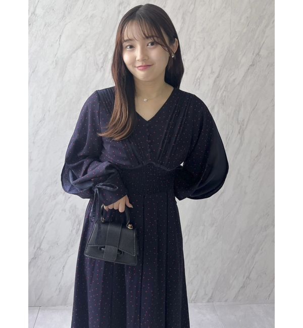 dazzlin「ピンタックフラワーワンピース」|ワンピース|