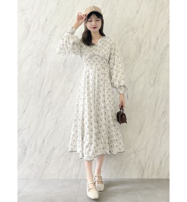 dazzlin「ピンタックフラワーワンピース」|ワンピース|