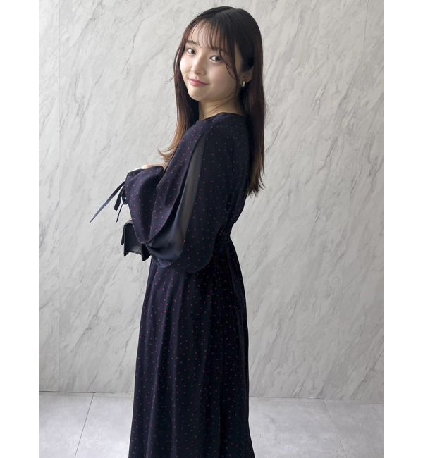 dazzlin「ピンタックフラワーワンピース」|ワンピース|