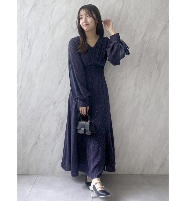 dazzlin「ピンタックフラワーワンピース」|ワンピース|