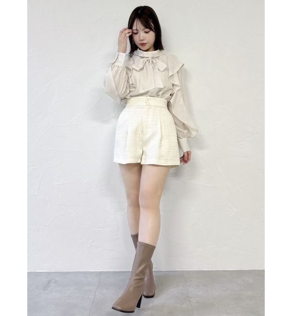 dazzlin「フリルリボン2WAY長袖ブラウス」|シャツ・ブラウス|