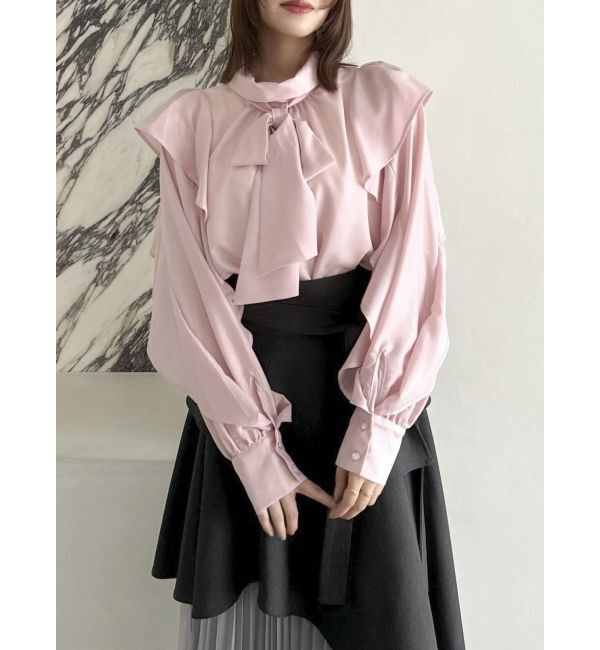 dazzlin「フリルリボン2WAY長袖ブラウス」|シャツ・ブラウス|