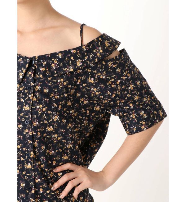 EMODA「オフショルダーハーフスリーブシャツ」|シャツ・ブラウス|