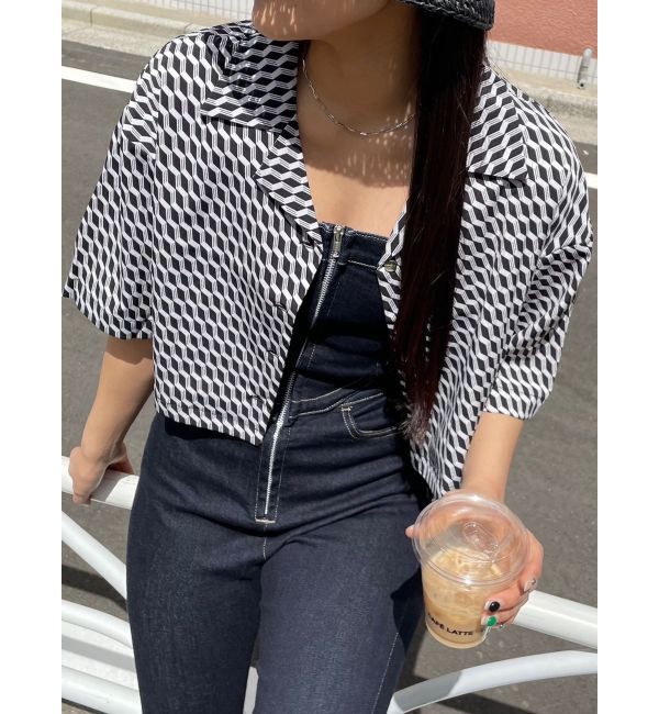 EMODA「【セットアップ着用可】オーバーショートシャツ」|シャツ・ブラウス|ライトミックス