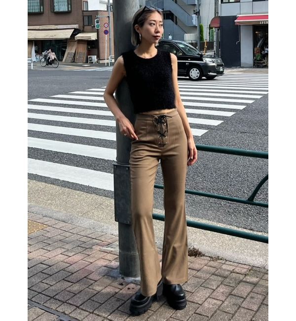 EMODA「レースアップフレアパンツ」|その他|