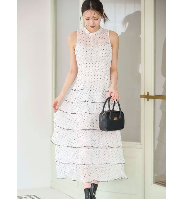 MERCURYDUO「シフォンティアードワンピース」|ワンピース|